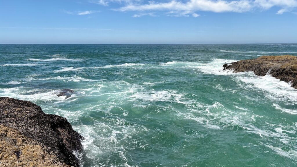 The churning ocean near Devil's Churn on the Oregon Coast.